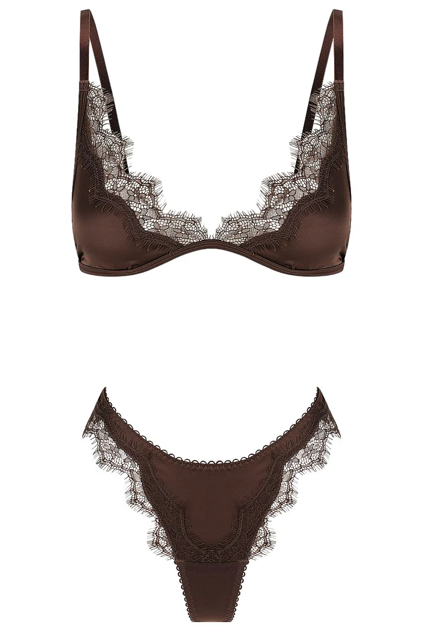 Sorrento Bralette Set Espresso - Image 7